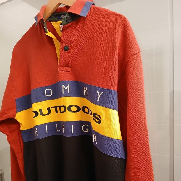 Vintage Tommy Hilfiger Outdoors Long Sleeve Polo - Picture 2 of 8